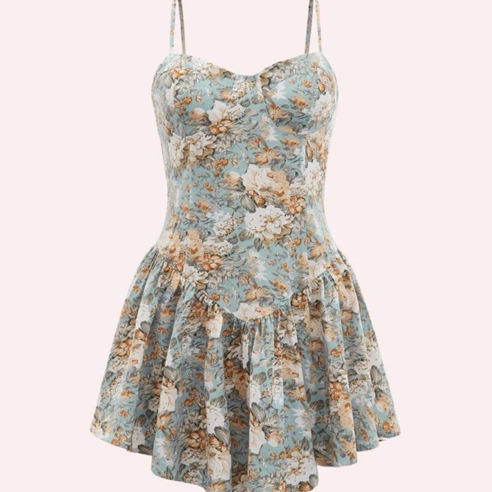Floral Blue Dress